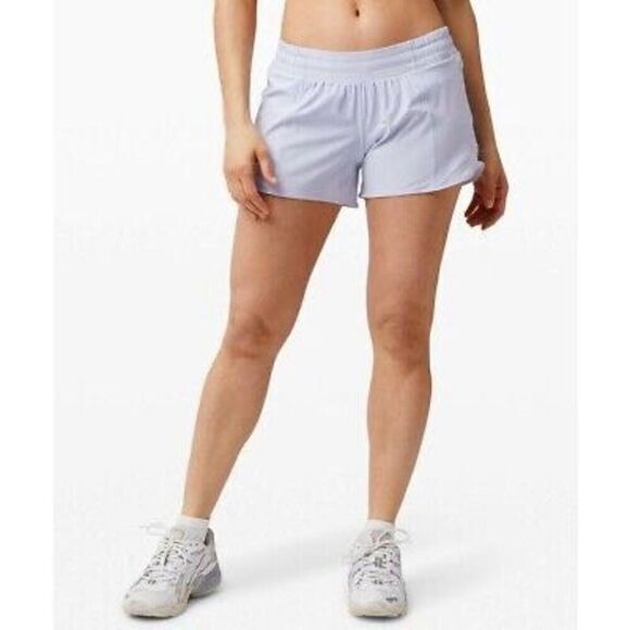 ✨Lululemon Hotty Hot Low-Rise Lined Short 4" Pastel Blue Sz 8✨ - Picture 4 of 14